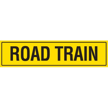 ROAD TRAIN 1020 x 250mm Class 2 Reflective Sign - Long Life Sticker